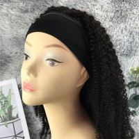 New Product Raw Cuticle Aligned Virgin Hair  Machine Band Wigs Kinky Afro Curly 100% Human Hair Wigs