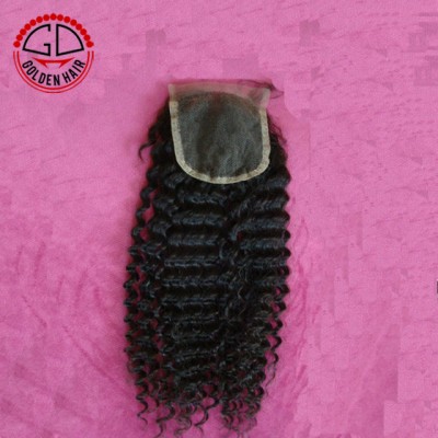 Top Grade Kinky Curly Virgin Hair Bundles With Lace Closure